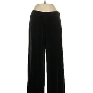 Black Velvet Wide Leg Dressy Pants by Notations Size L